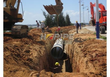 Construction of continuous winding frp sand-filled pipe